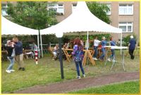 Sonne und Regen beim Sommerfest.