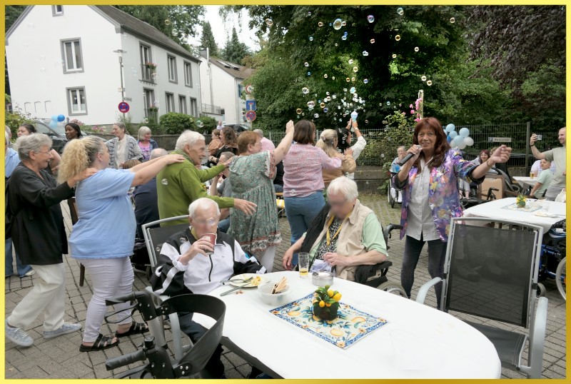 Polonaise mit Seifenblasen.